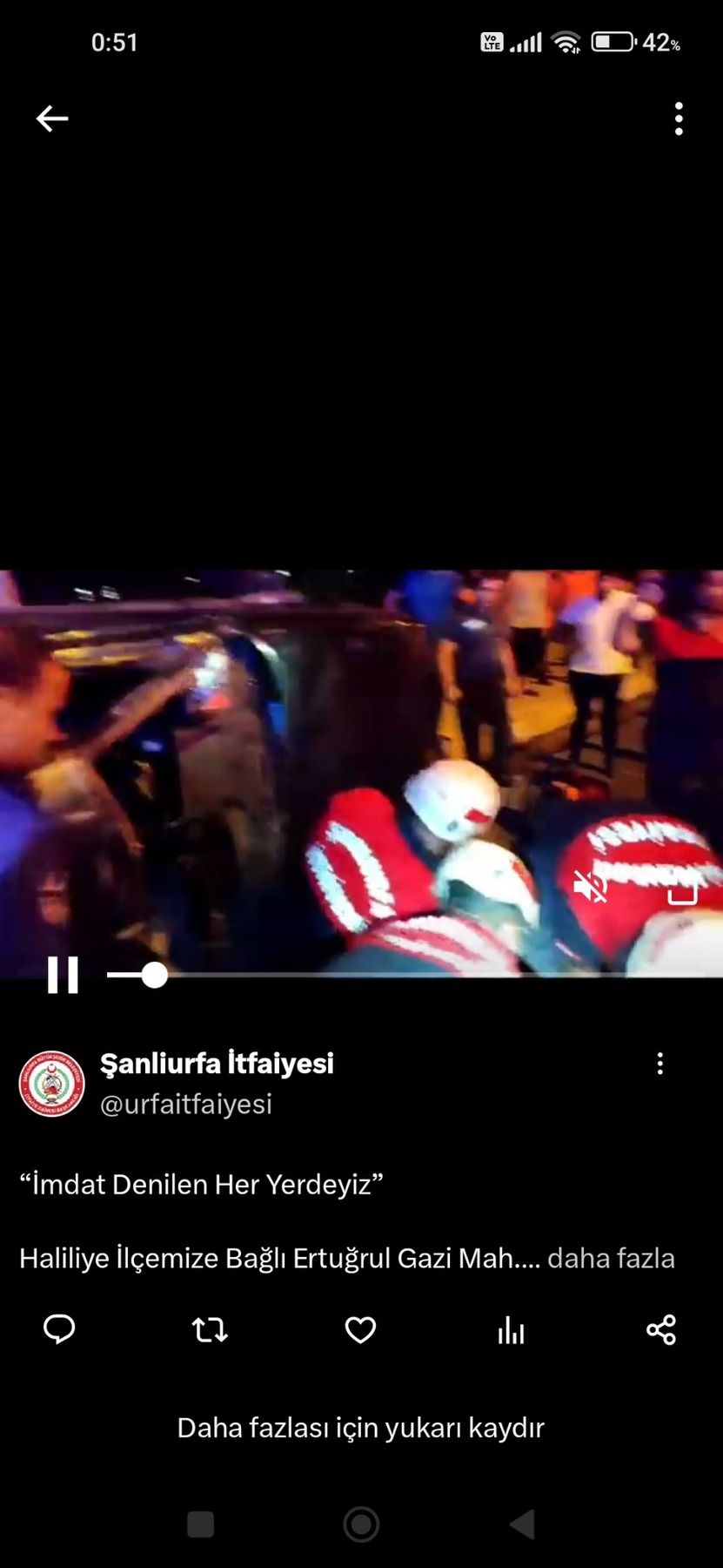 Haliliye’de kontrolden çıkan otomobil takla attı:1 yaralı