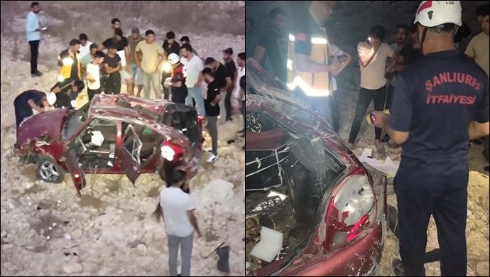 Şanlıurfa ‘da araç uçuruma yuvarlandı:1 ölü,1 yaralı