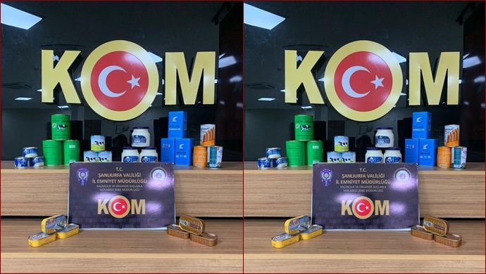Şanlıurfa’da piyasa değeri bir milyon liralık kaçak ürün ele geçirildi