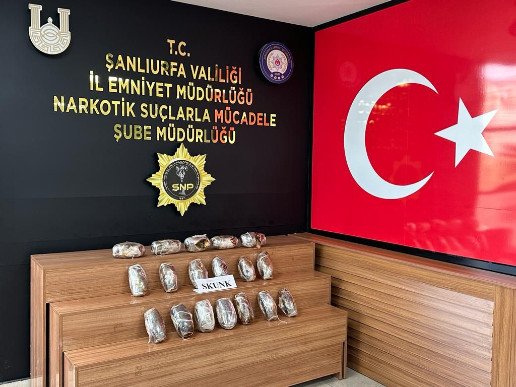 Şanlıurfa’da 13 kilo uyuşturucu ele geçirildi