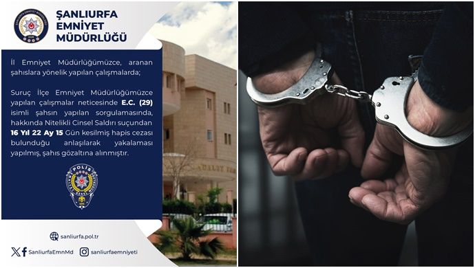 Şanlıurfa ‘da cinsel istismar suçundan aranan firari yakalandı