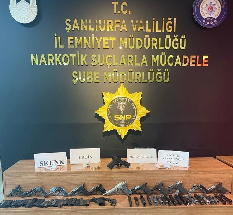 Şanlıurfa’da silah ve uyuşturucu operasyonu: Çok sayıda gözaltı