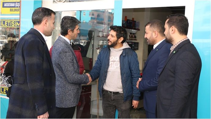 HÜDA PAR Şanlıurfa Büyükşehir Belediye Başkan Adayı Emin Özaslan’dan Akçakale’ye ziyaret