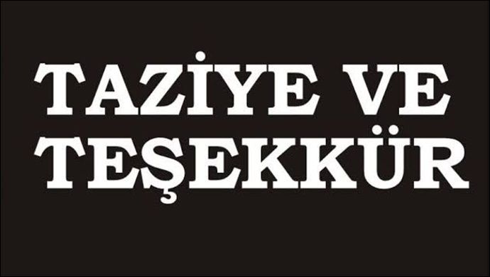 Özcan ailesinden taziye teşekkür mesajı