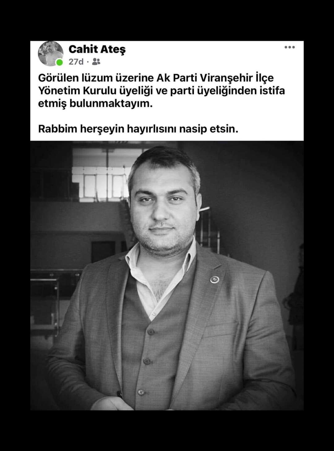 AK Parti Viranşehir’de İstifa