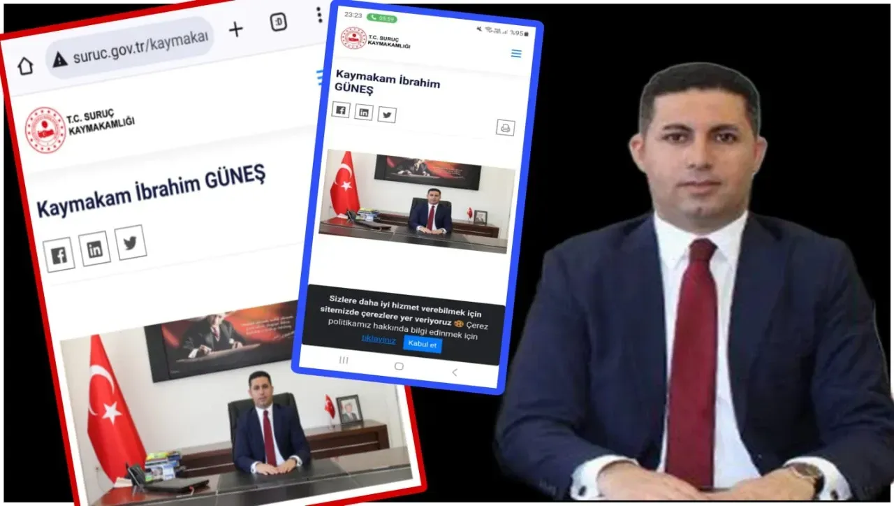 Görevden alınan Suruç Kaymakamının Resmi ve Özgeçmişi Hala Sitede Duruyor