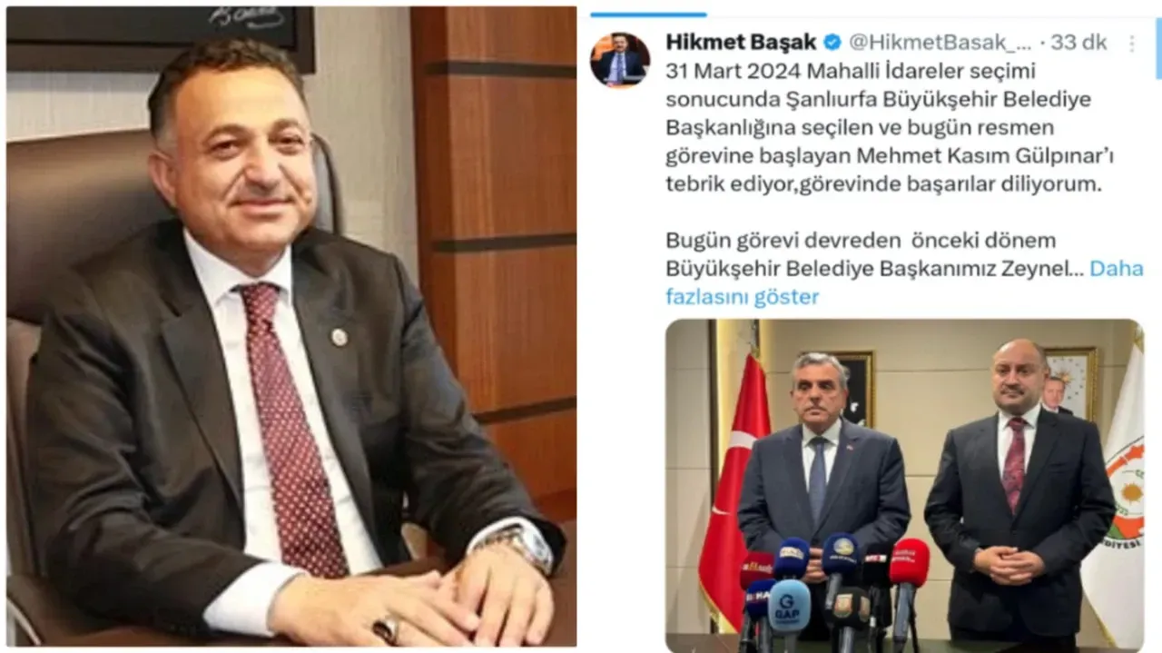 Vekil Başak, Başkan Mehmet Kasım Gülpınar’ı Tebrik Etti