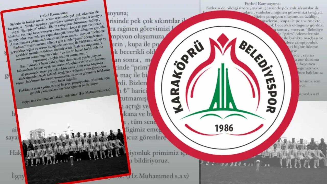 Alacakları ödenmeyen Karaköprü Belediyesporlu Futbolcular yasal yollara başvuruyor
