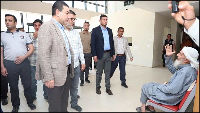 Başkan Özyavuz Yapımı Devam Eden Sahra Hastanesini Ziyaret Etti