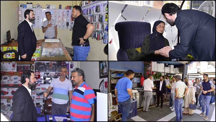 Ceylanpınar Belediye Eşbaşkanı Uğur Kahraman Esnaf Ziyareti