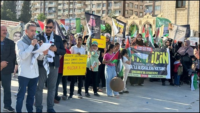 Gazze’deki soykırımın durdurulması için Şanlıurfa ve 30 ilde eşzamanlı basın açıklaması