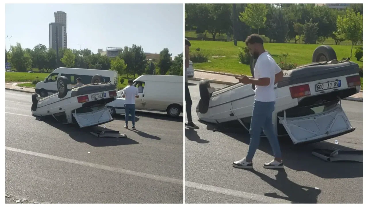 Haliliye Çevre Yolunda Kaza: Otomobil Takla Attı, Sürücü Yaralandı