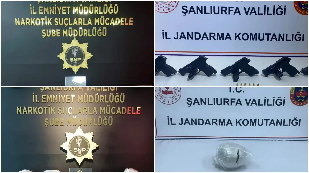 Şanlıurfa’da Polis ve Jandarmadan Uyuşturucu ve Silah Operasyonu