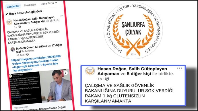 Çölyak Federasyonu Başkanı Hasan Doğan’dan Tepki: “Verilen Rakam Gülünç!”