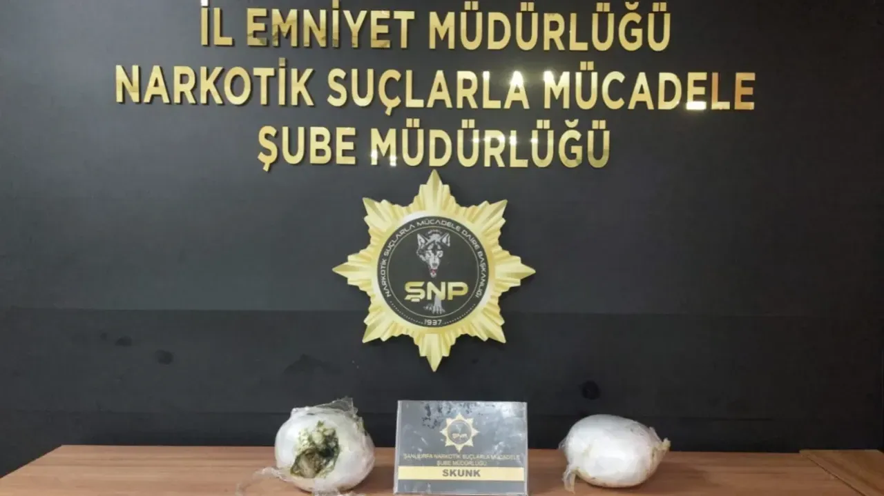 Şanlıurfa’da 14 kilogram skunk ele geçirildi: 2 gözaltı