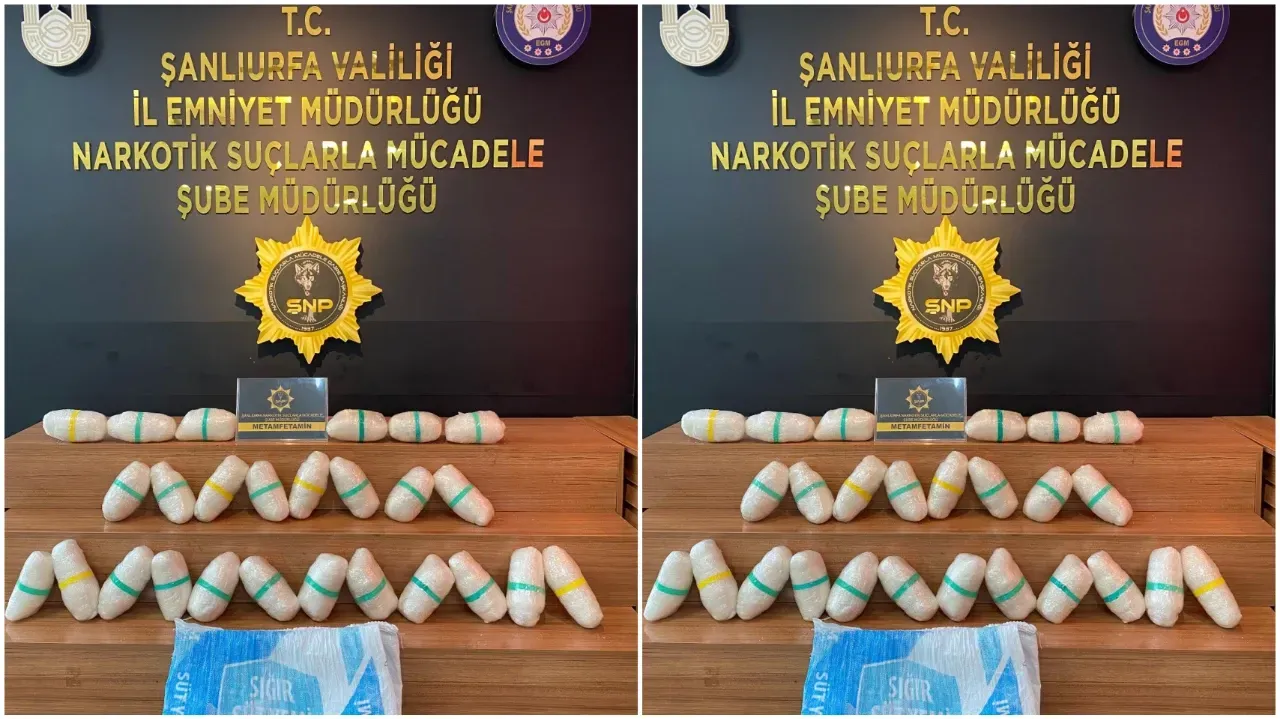 Şanlıurfa’da 26 Kilo 650 gram uyuşturucu ele geçirildi