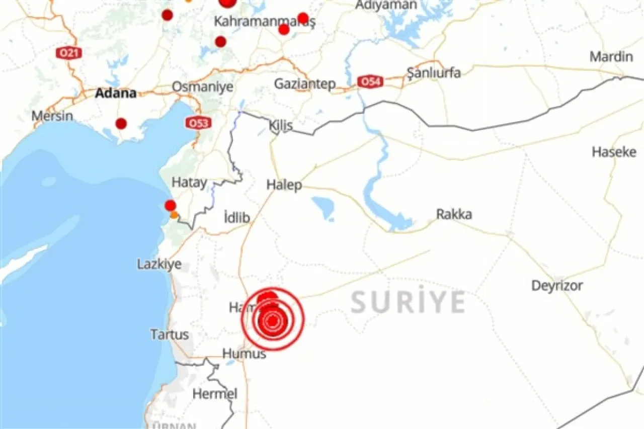 Suriye’de 5.5 büyüklüğünde deprem