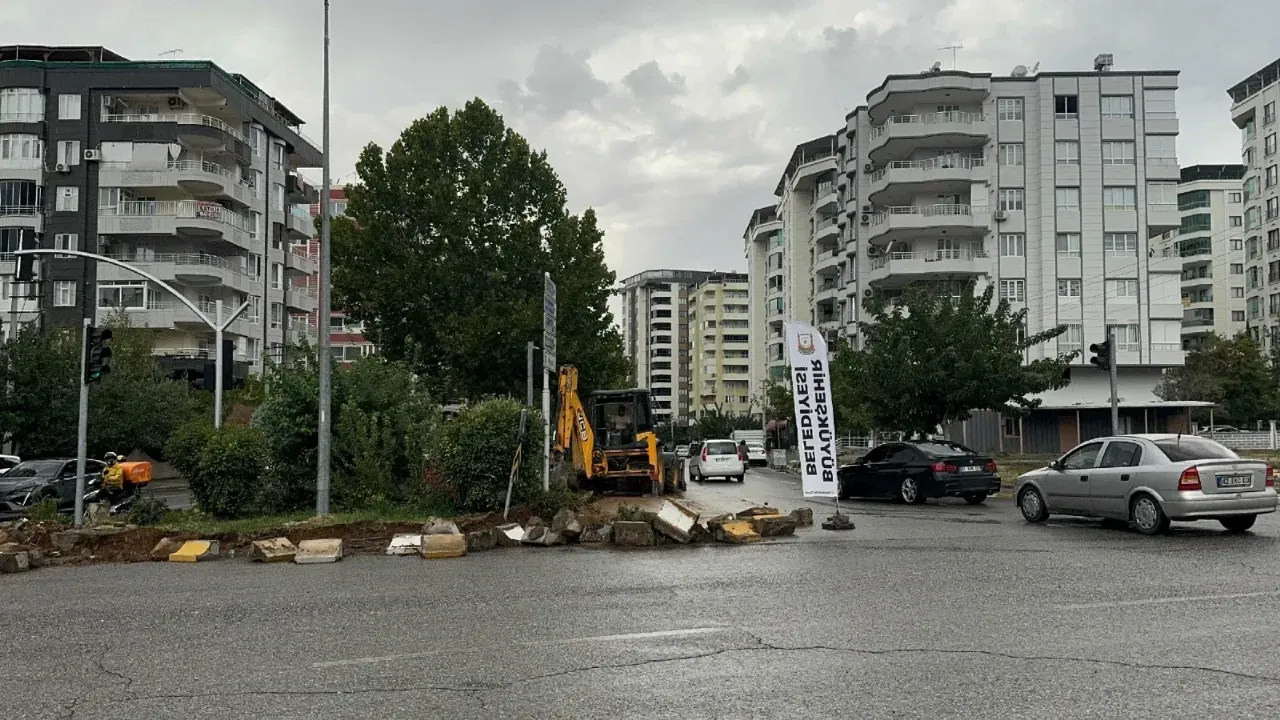 Nar kavşağında düzenleme çalışmaları