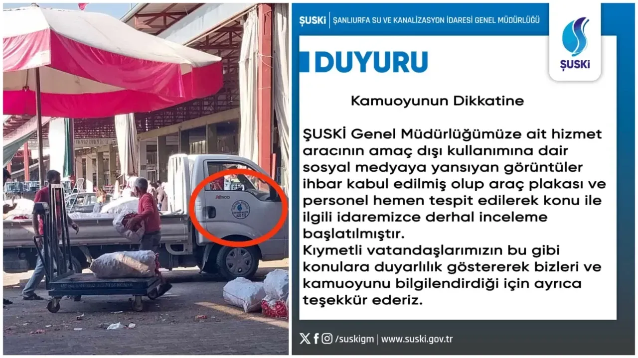 ŞUSKİ :Araç Kullanımıyla İlgili Soruşturma Başlatıldı