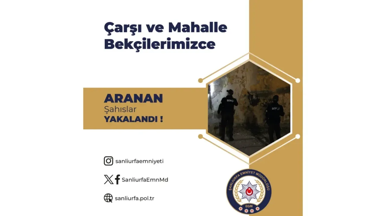 Haliliye’de Mahalle Bekçileri 4 Aranan Şahsı Yakaladı