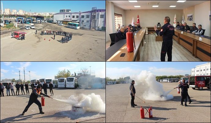Urfa Ulaşım çalışanları yangın, güvenlik tedbirleri konularında bilgilendirildi