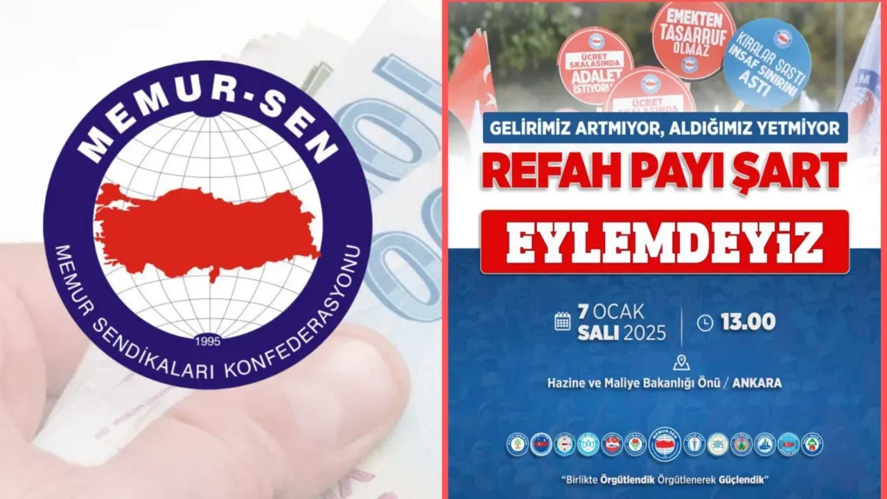 Memur-Sen Hazine ve Maliye Bakanlığı Önünde Eylem Yapacak