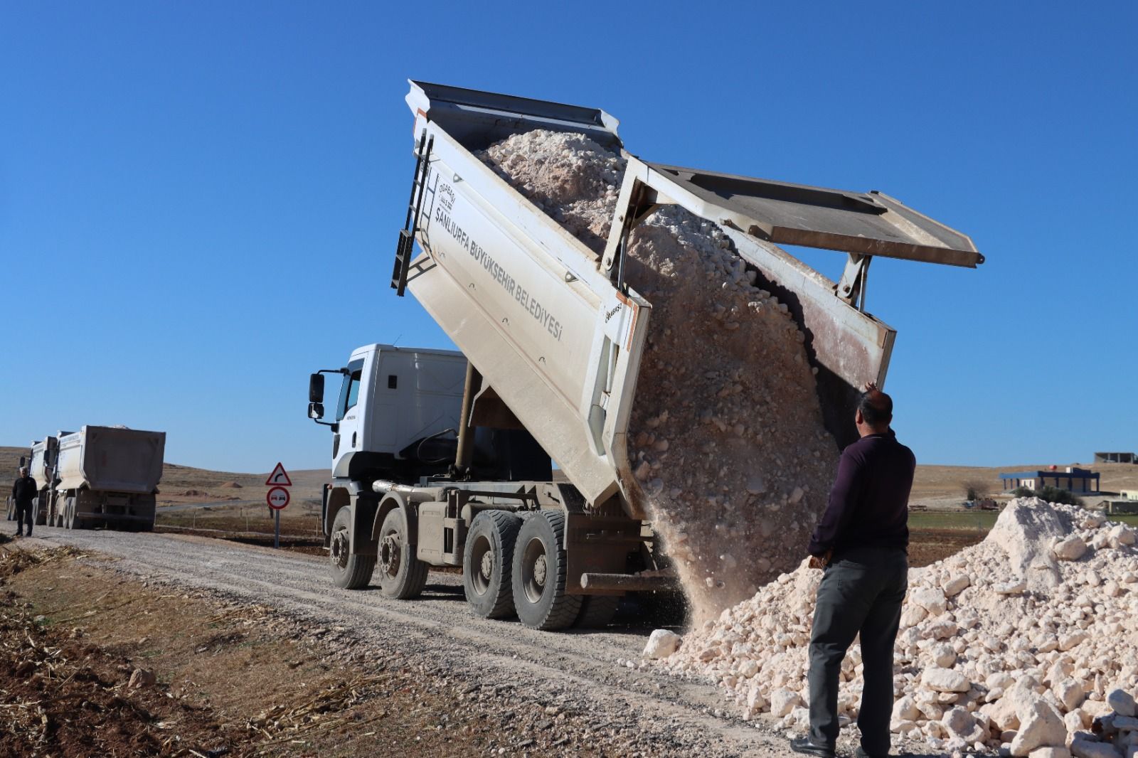 Şuayb Şehri yolunda stabilize yol çalışmaları