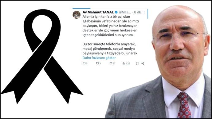 CHP Şanlıurfa Milletvekili Mahmut Tanal’dan taziye teşekkür mesajı