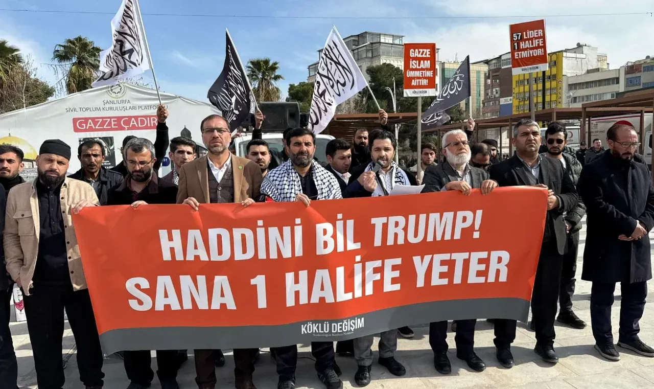 Şanlıurfa’da Trump’a Tepki: “TRUMP’A HADDİNİ KİM BİLDİRECEK!”