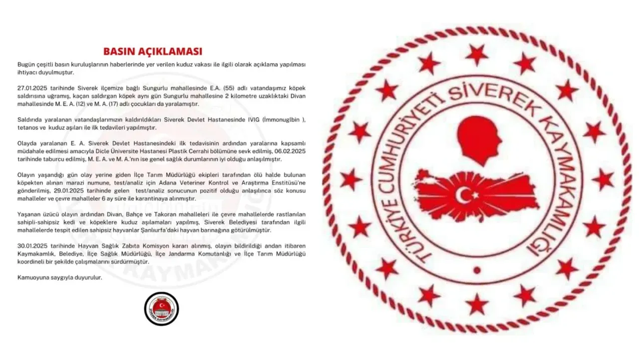 Siverek’te Köpek Saldırısı: Kuduz Tespit Edildi, Mahalleler Karantinaya Alındı