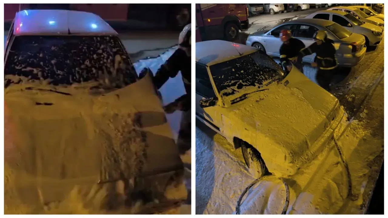 Eyyübiye’de Araç Yangını! İtfaiye Ekipleri Hızla Müdahale Etti