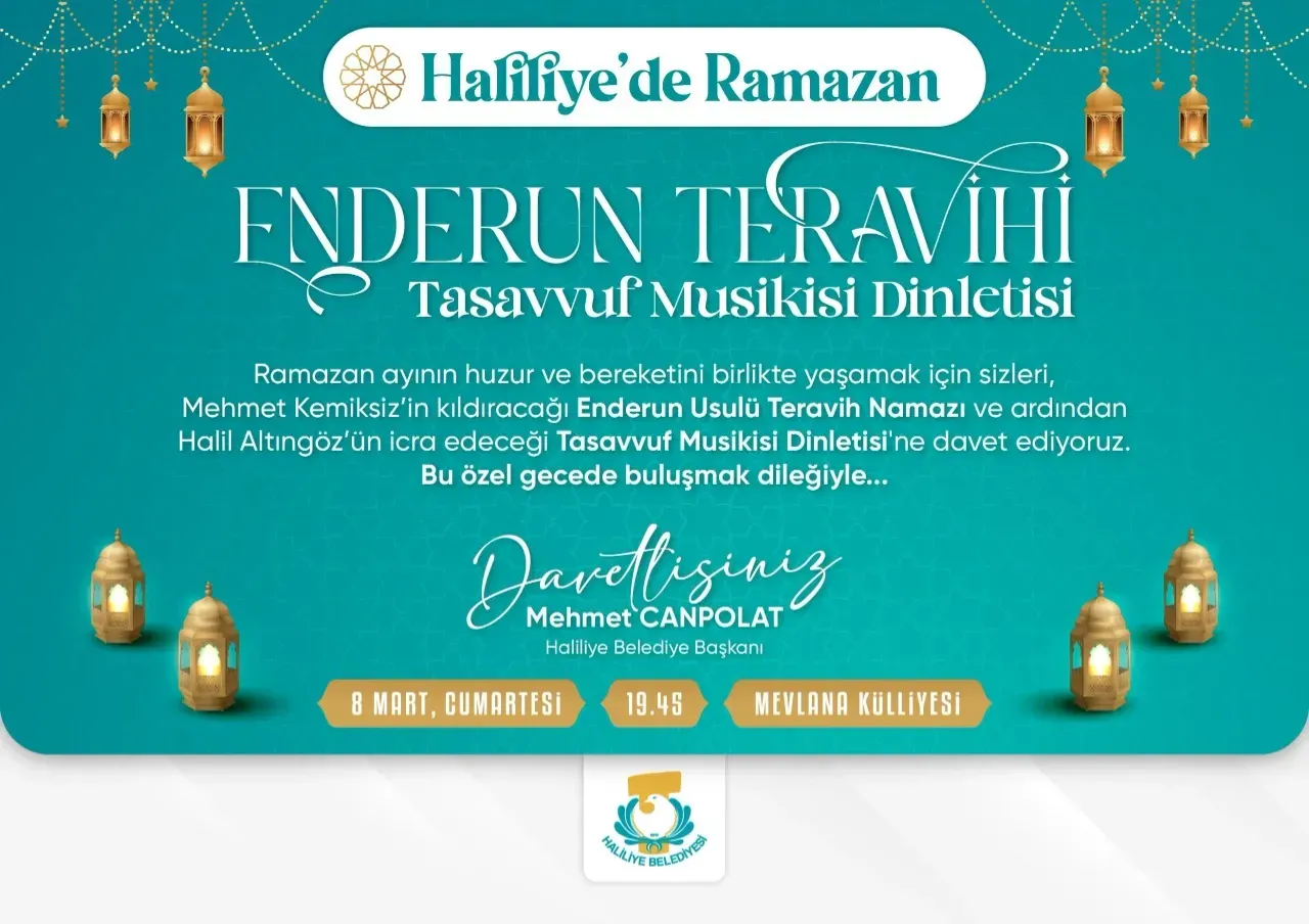 Haliliye Belediyesi, Enderun Teravih Geleneğini Sürdürüyor