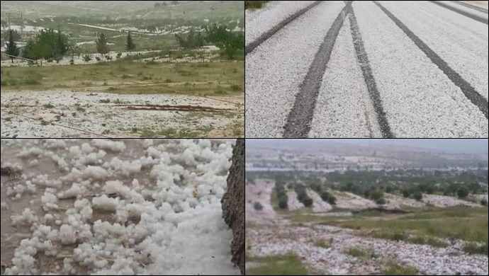 Şanlıurfa’da Şiddetli Dolu Yağışı: Tarlalar Beyaza Büründü