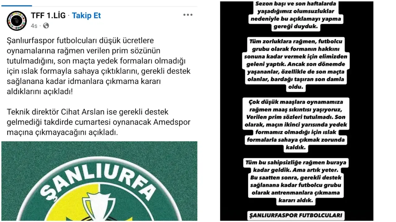 Şanlıurfaspor’da Ciddi Kriz!