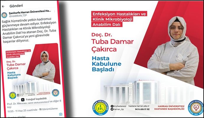 Doç. Dr. Tuğba Damar Çakırca Hasta Kabulüne Başladı