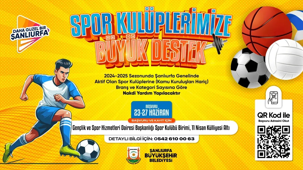 Şanlıurfa’da Spor Kulüplerine Can Suyu!