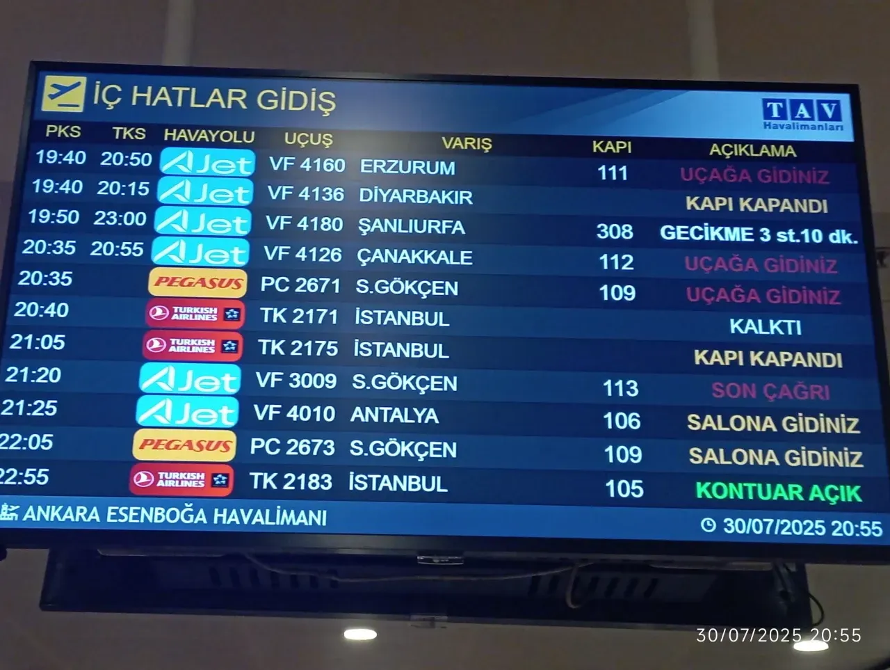 Ankara-Şanlıurfa Uçağı Defalarca Ertelendi: 180 Yolcu Mağdur Oldu