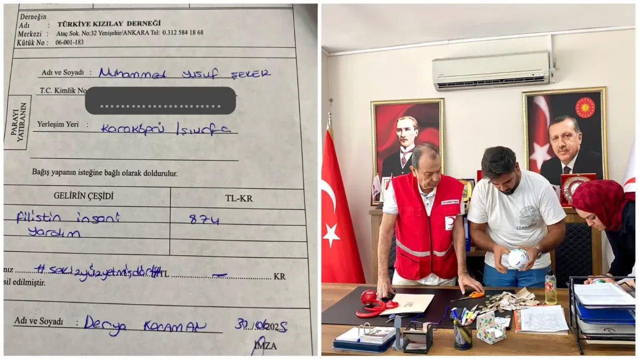 Yürekleri Isıtan Bağış: Muhammet Yusuf’tan Filistin’e 874 TL Destek