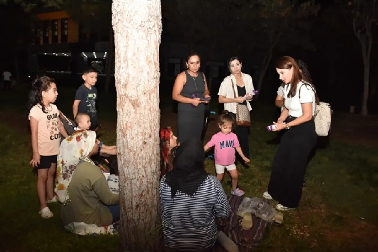 Kadın cinayetlerine karşı parklarda farkındalık çalışması