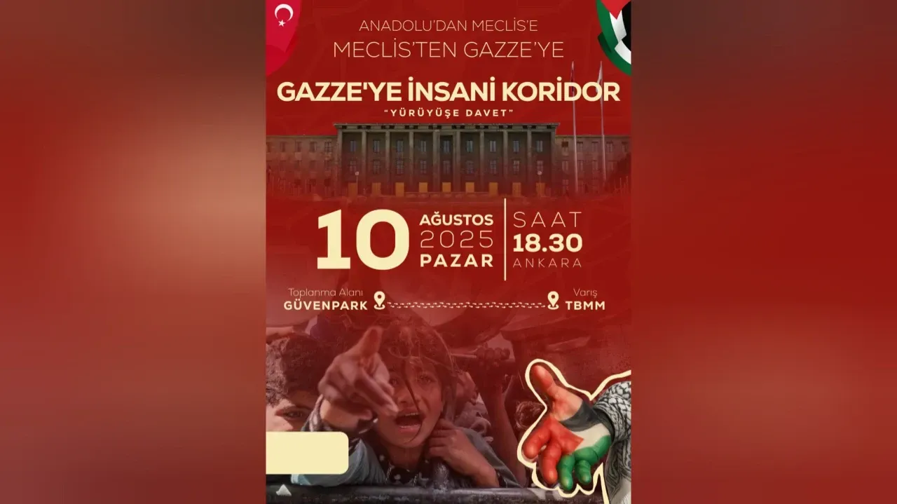 Şanlıurfa STK’larından Ankara’da Anlamlı Yürüyüş: “Gazze İçin İnsani Koridor Açılmalı”