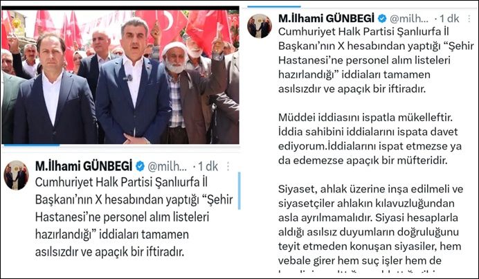 Şehir Hastanesi İddialarına Günbeği’nden Sert Yanıt: “Apaçık İftiradır”