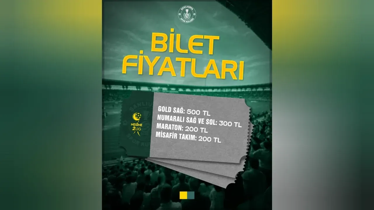 Urfa’da Futbol Heyecanı Başlıyor: Şanlıurfaspor – Beykoz Biletleri Satışta
