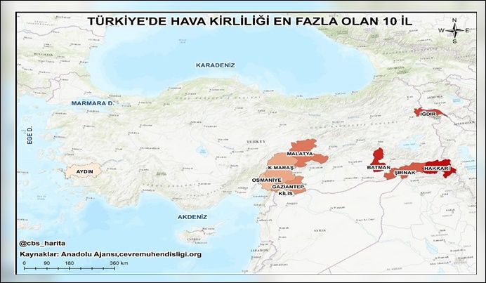 Türkiye’nin En Kirli Havasına Sahip Şehirleri Açıklandı