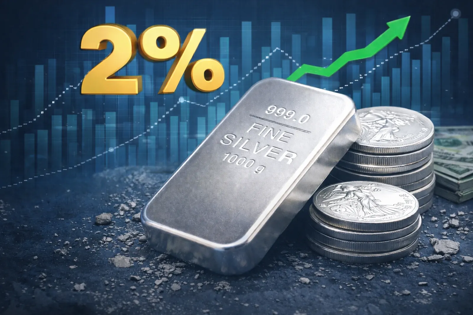 Gümüşün onsu yüzde 2 artışla 86 dolara yükseldi