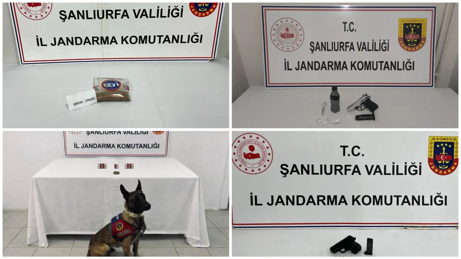 Şanlıurfa’da narkotik operasyonunda silah ve uyuşturucu ele geçirildi