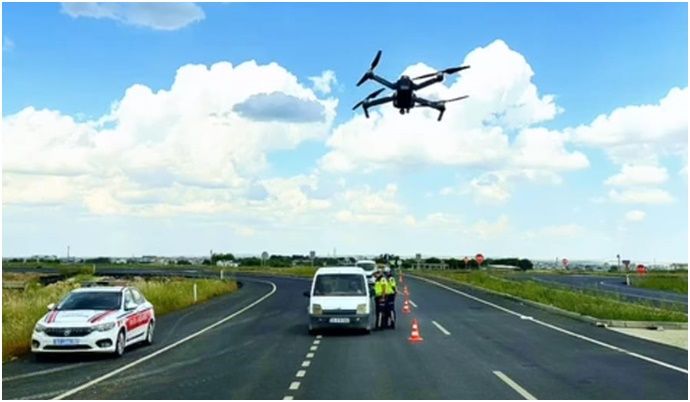 Suruç’ta Bayram Trafiğine Drone Destekli Denetim