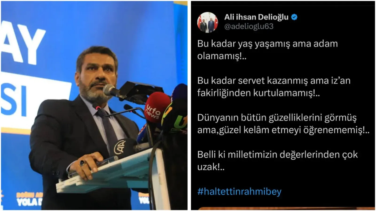 AK Parti’li Delioğlu’ndan Koç’a Ağır Eleştiri: “Adam Olamamış”