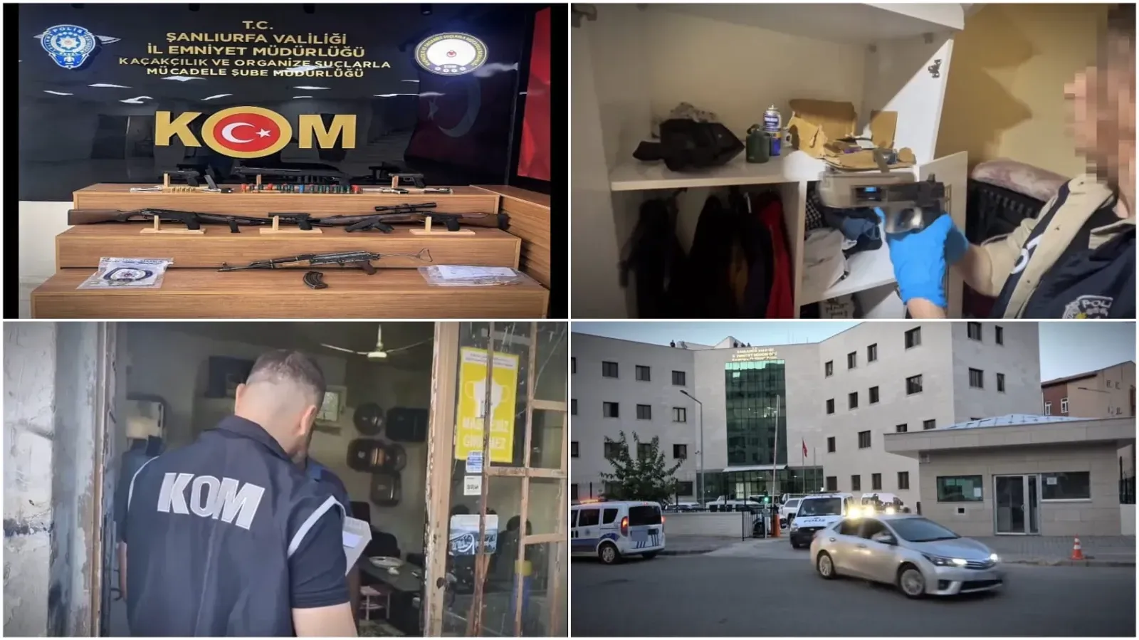 Şanlıurfa Merkezli 4 İlde Organize Suç Operasyonu: Çok Sayıda Silah Ele Geçirildi