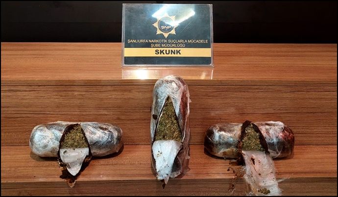 Şanlıurfa’da 2 kilo 250 gram skunk ele geçirildi: 1 tutuklama