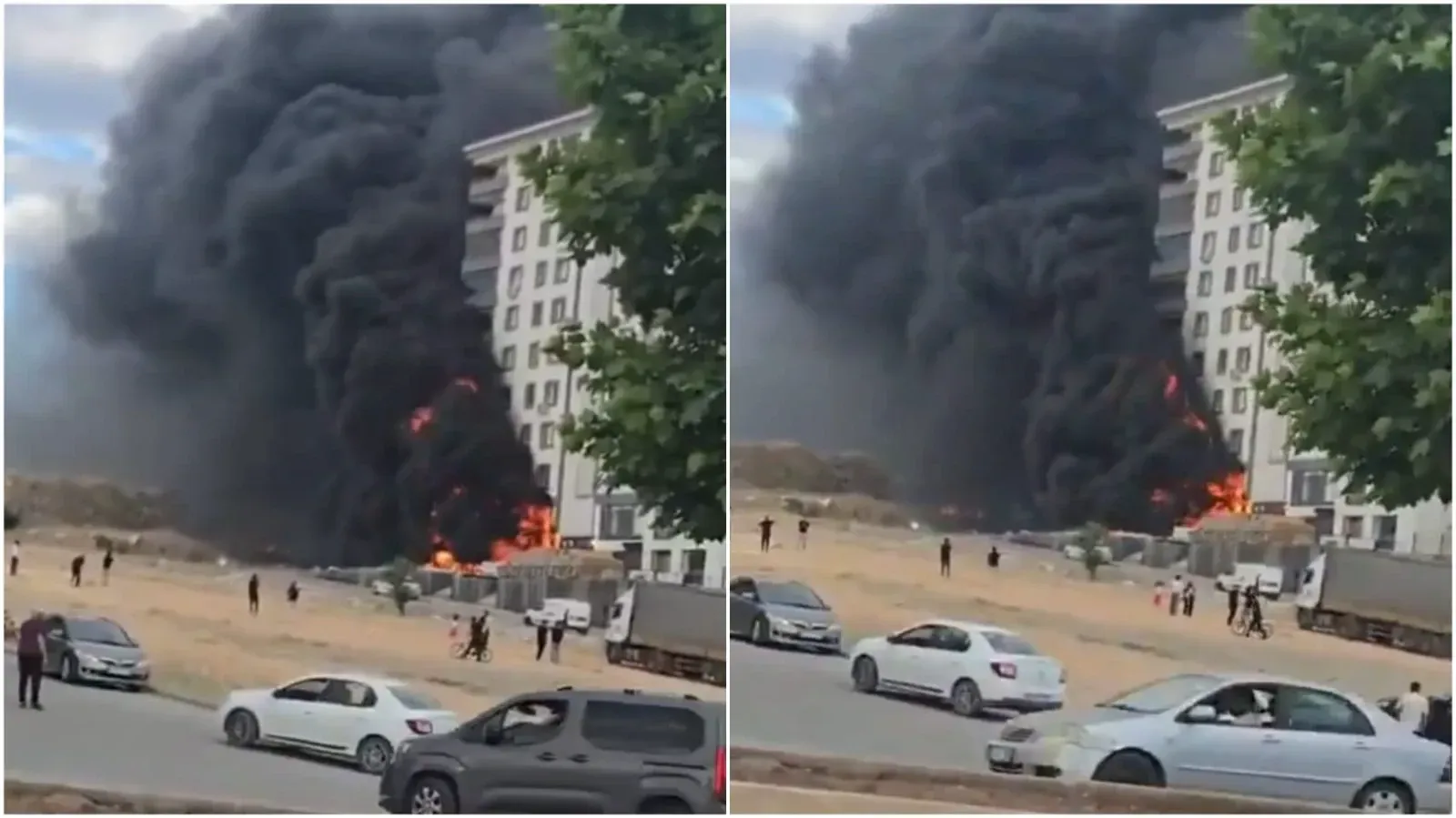 ŞANLIURFA’DA BİNANIN ALT KATINDA ÇIKAN YANGIN KORKUTTU